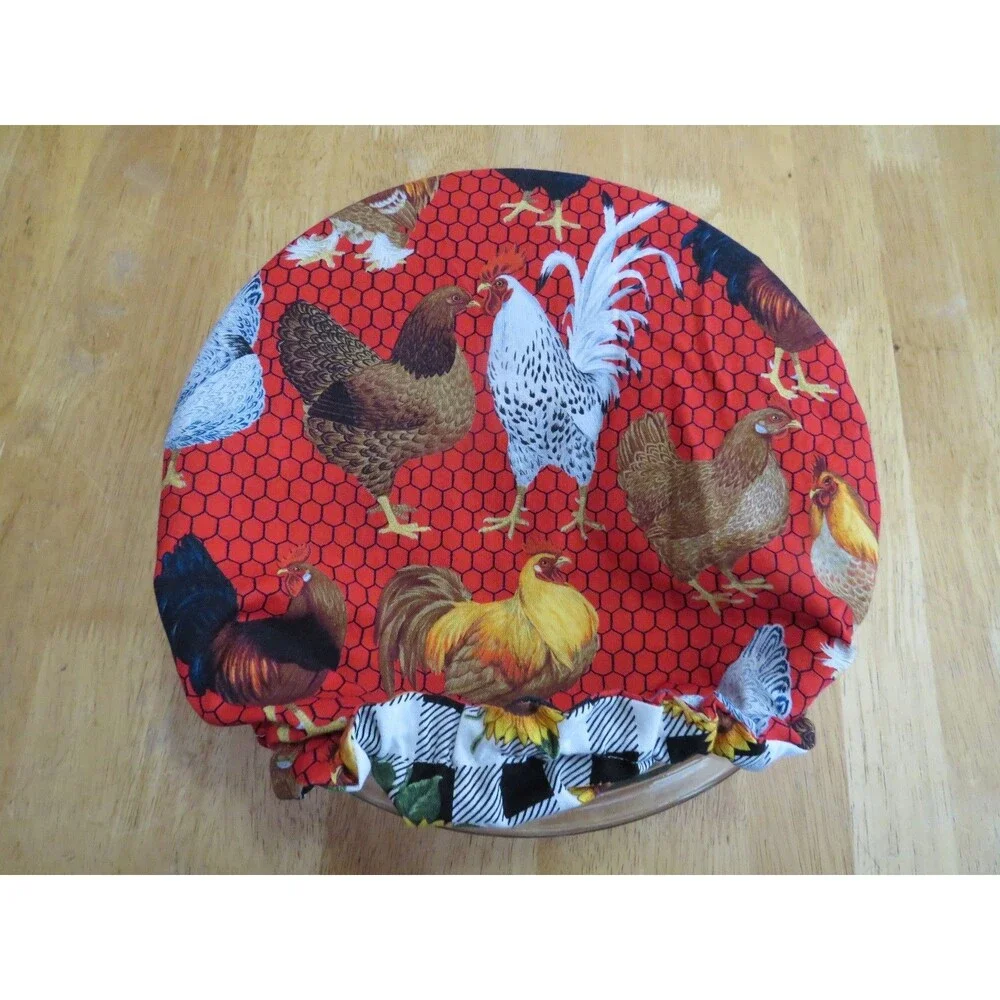 Kitchenaid Bowl Cover, Reversible Chickens and Sunflower Mixer Cover